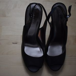 Calvin Klein Peep Toe Heels